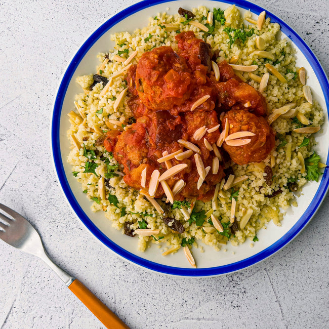 Harissa Beef Kofta & Eggplant Tagine