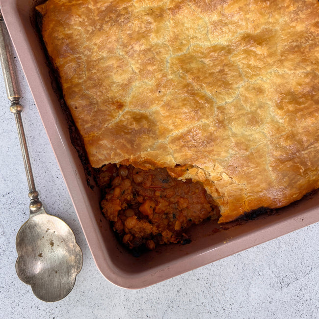 Mild Madras Beef Curry Pot Pie