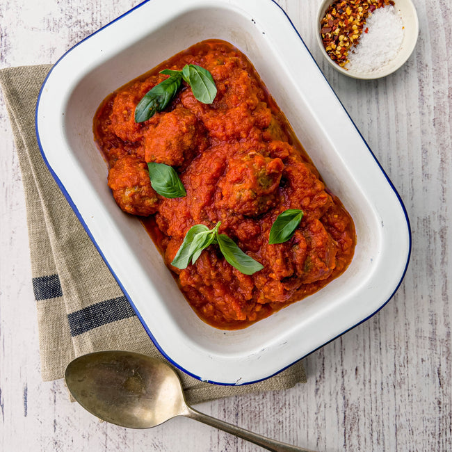 Sicilian Meatballs in Tomato & Basil Sugo