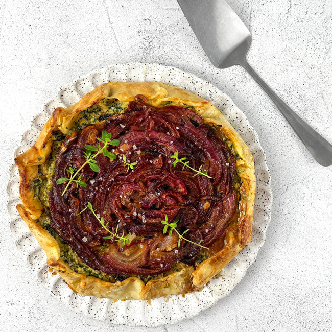 PRE-ORDER Spinach & Ricotta Galette w/ Roasted Balsamic Onions