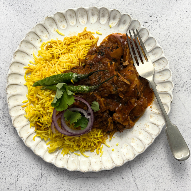 Goat Rogan Josh w/ Spinach