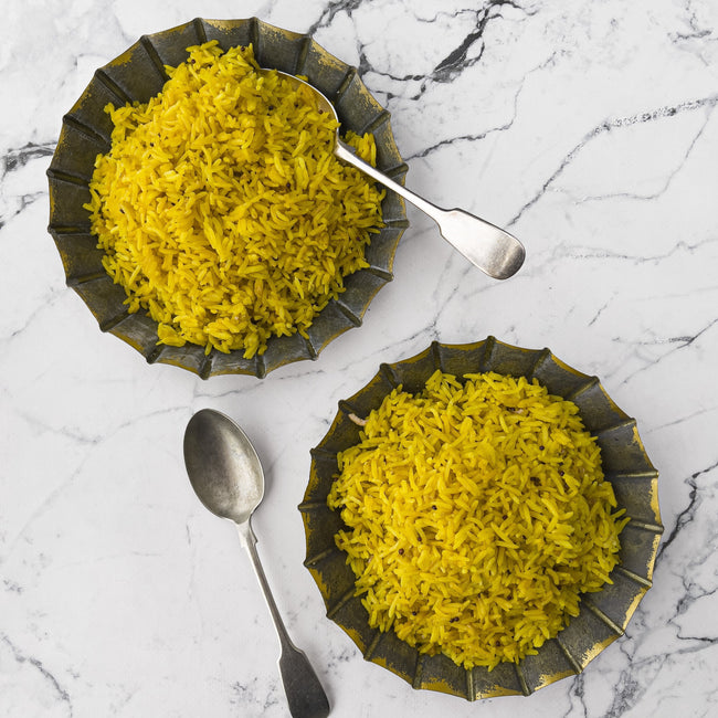 Yellow Rice w/ Caramelised Onion & Mustard Seeds